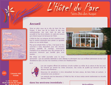 Tablet Screenshot of hotelrestaurantduparc.eu